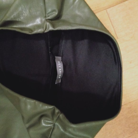 Green Leather Pants - Picture 3 of 5